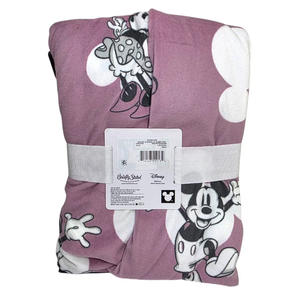 Disney Sleep Pants Mickey & Minnie Mouse Womens Sz 3X /22W-24W Elastic Waistband - Picture 4 of 4